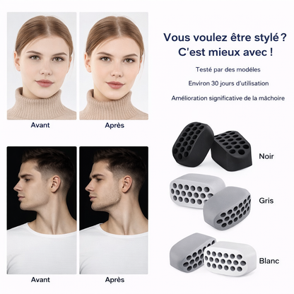 Entraîneur de mâchoire en silicone – Renforcez et sculptez votre visage naturellement